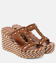 Valentino Garavani Rockstud leather wedge espadrilles