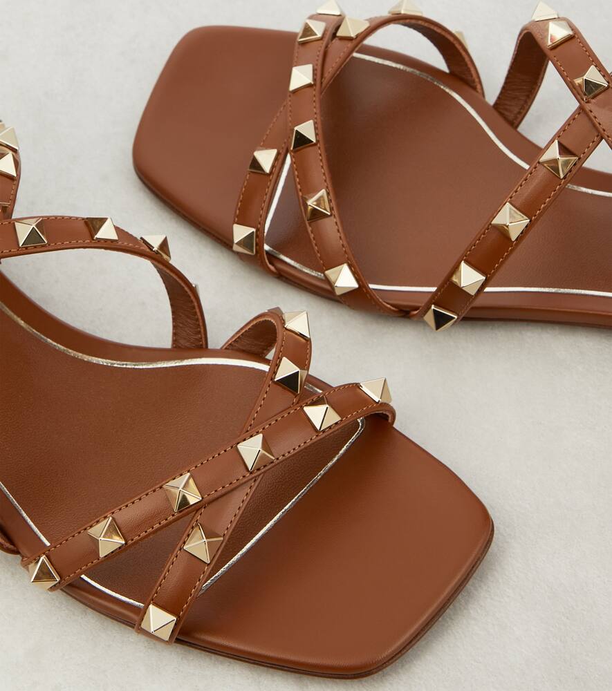 Valentino Garavani Rockstud leather wrap-around sandals