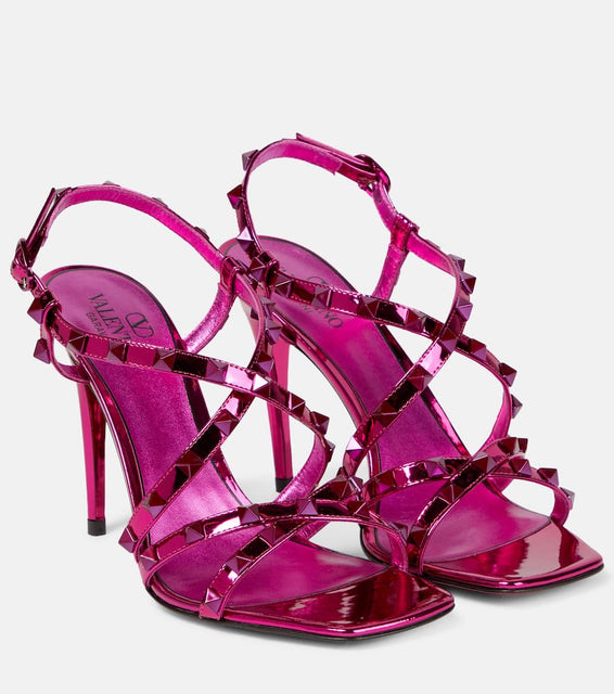 Valentino Garavani Rockstud metallic leather sandals