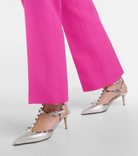 Valentino Garavani Rockstud metallic leather slingback pumps