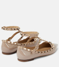 Valentino Garavani Rockstud patent leather ballet flats