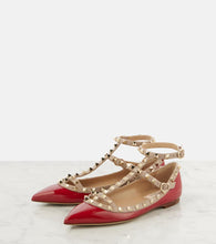 Valentino Garavani Rockstud patent leather ballet flats