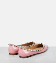 Valentino Garavani Rockstud patent leather ballet flats