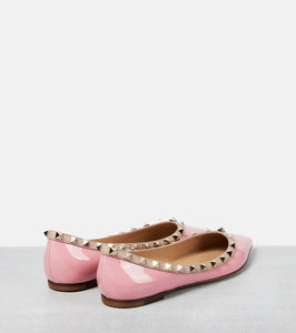 Valentino Garavani Rockstud patent leather ballet flats
