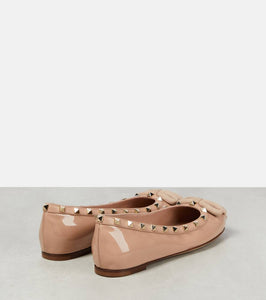 Valentino Garavani Rockstud patent leather ballet flats