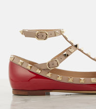 Valentino Garavani Rockstud patent leather ballet flats