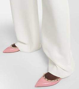 Valentino Garavani Rockstud patent leather ballet flats
