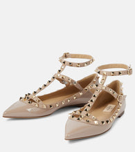Valentino Garavani Rockstud patent leather ballet flats