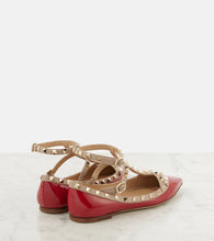 Valentino Garavani Rockstud patent leather ballet flats