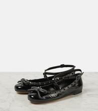 Valentino Garavani Rockstud patent leather ballet flats