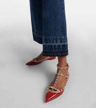 Valentino Garavani Rockstud patent leather ballet flats