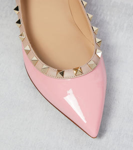 Valentino Garavani Rockstud patent leather ballet flats