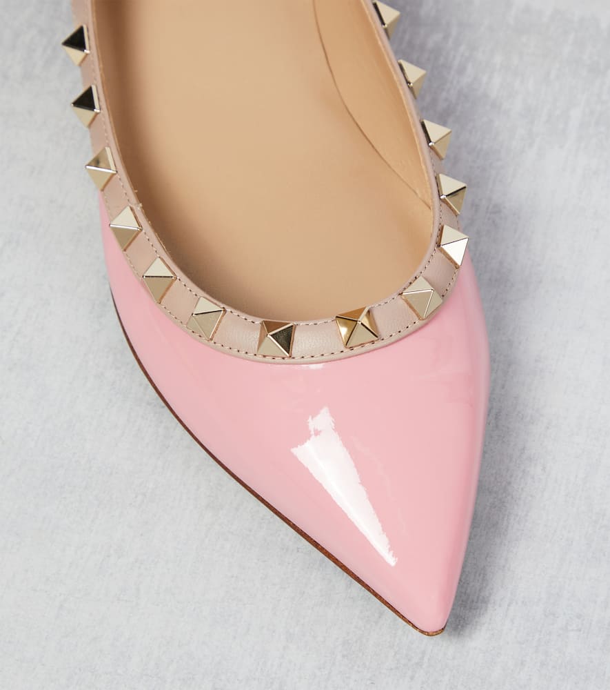 Valentino Garavani Rockstud patent leather ballet flats