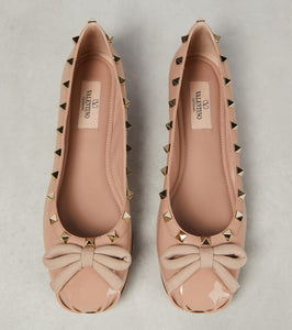 Valentino Garavani Rockstud patent leather ballet flats