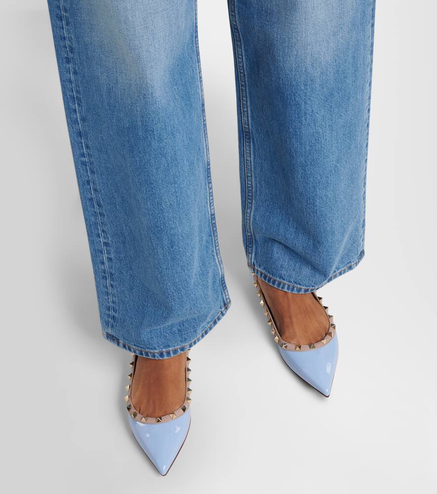 Valentino Garavani Rockstud patent leather ballet flats