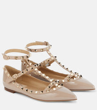 Valentino Garavani Rockstud patent leather ballet flats - Valentino Garavani Rockstud漆皮芭蕾平底鞋