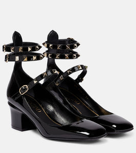 Valentino Garavani Rockstud patent leather pumps