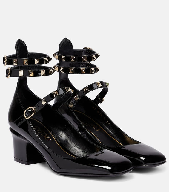 Valentino Garavani Rockstud patent leather pumps