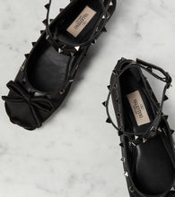 Valentino Garavani Rockstud satin ballet flats