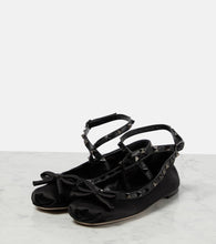 Valentino Garavani Rockstud satin ballet flats