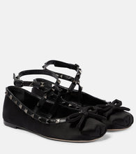 Valentino Garavani Rockstud satin ballet flats