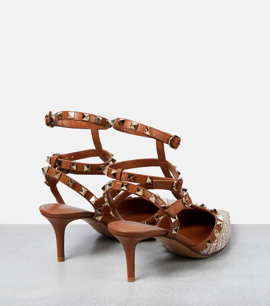 Valentino Garavani Rockstud striped pumps