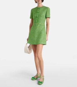 Valentino Garavani Rockstud tweed lam√É¬© ballet flats
