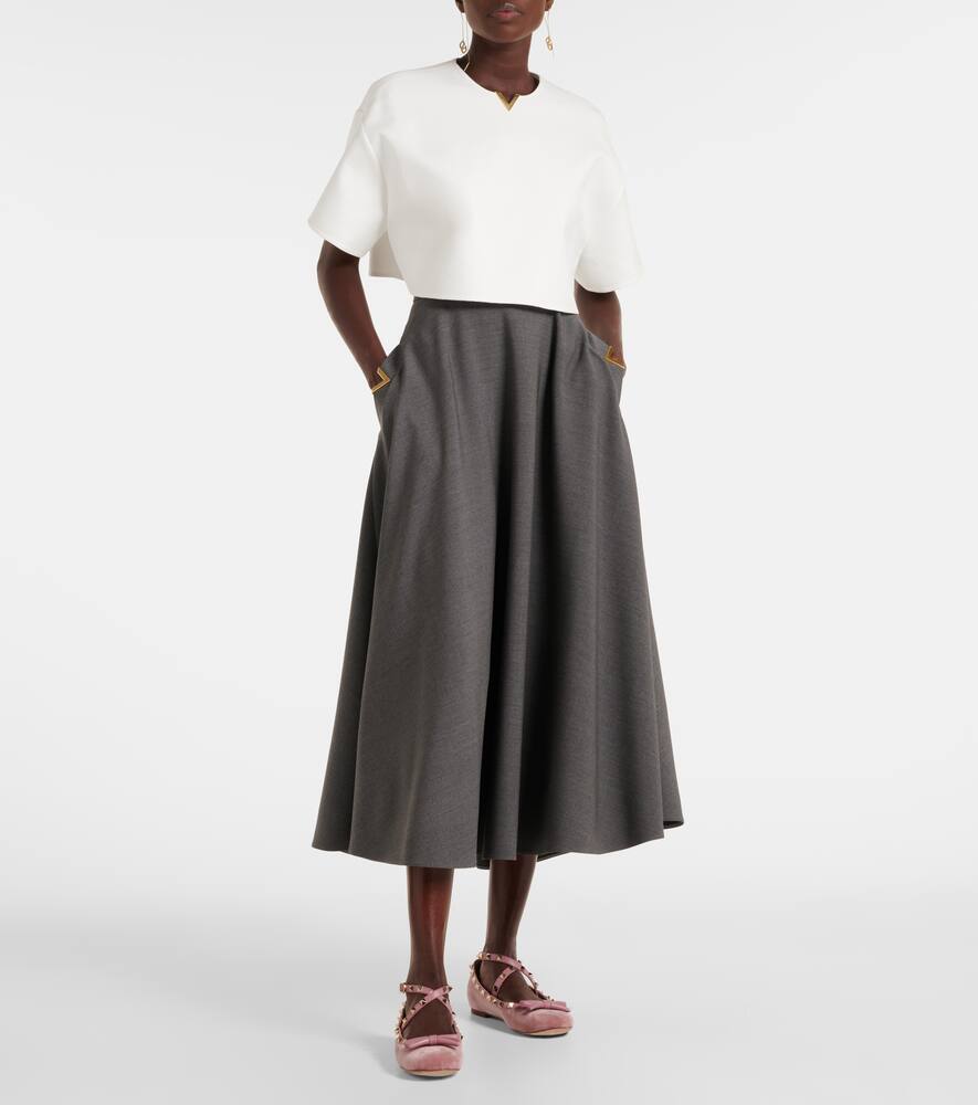 Valentino Garavani Rockstud velvet ballet flats