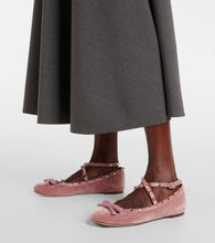 Valentino Garavani Rockstud velvet ballet flats