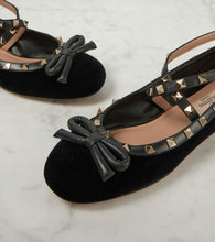 Valentino Garavani Rockstud velvet ballet flats