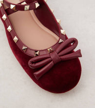 Valentino Garavani Rockstud velvet ballet flats
