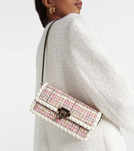 Valentino Garavani Rockstud23 E/W tweed shoulder bag