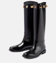 Valentino Garavani Roman Stud leather knee-high boots