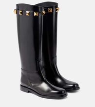 Valentino Garavani Roman Stud leather knee-high boots