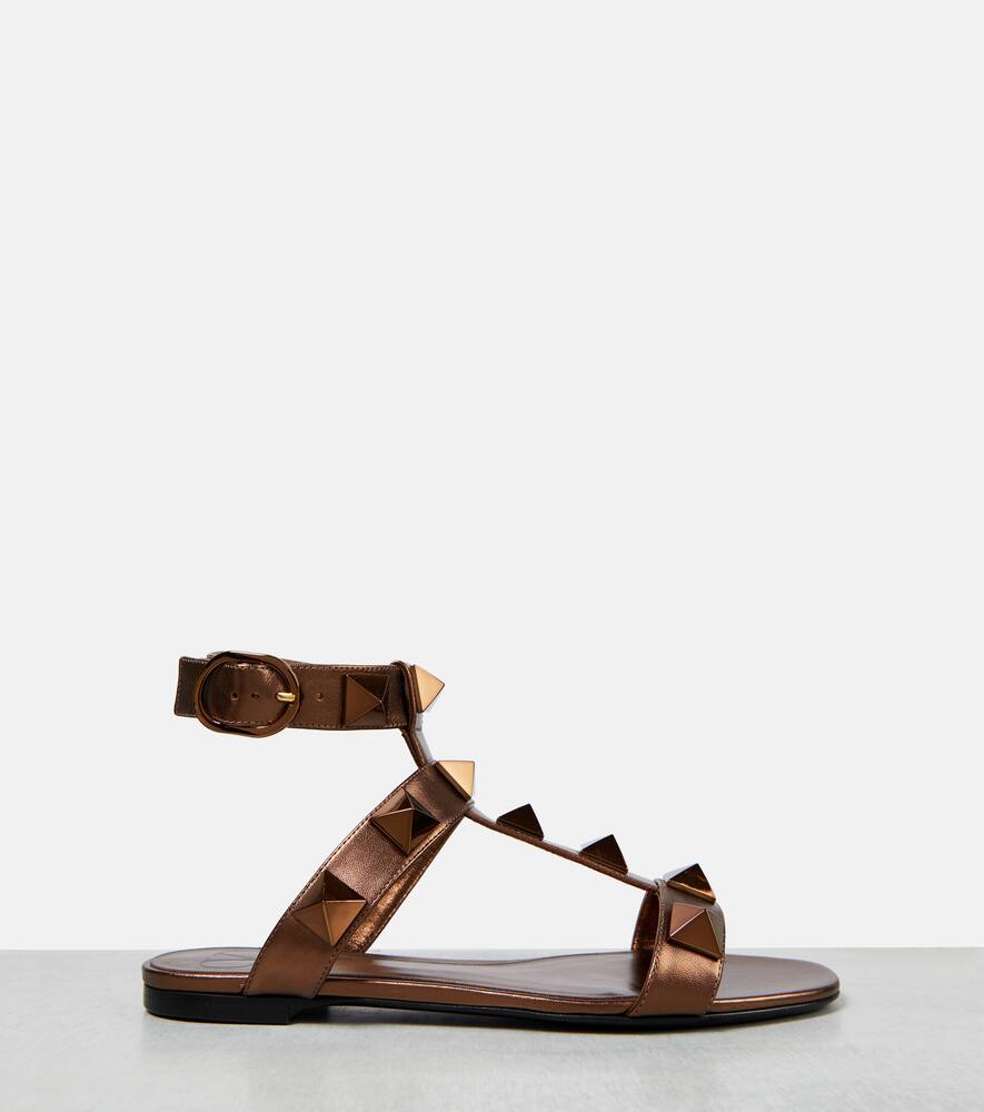 Valentino Garavani Roman Stud metallic leather sandals