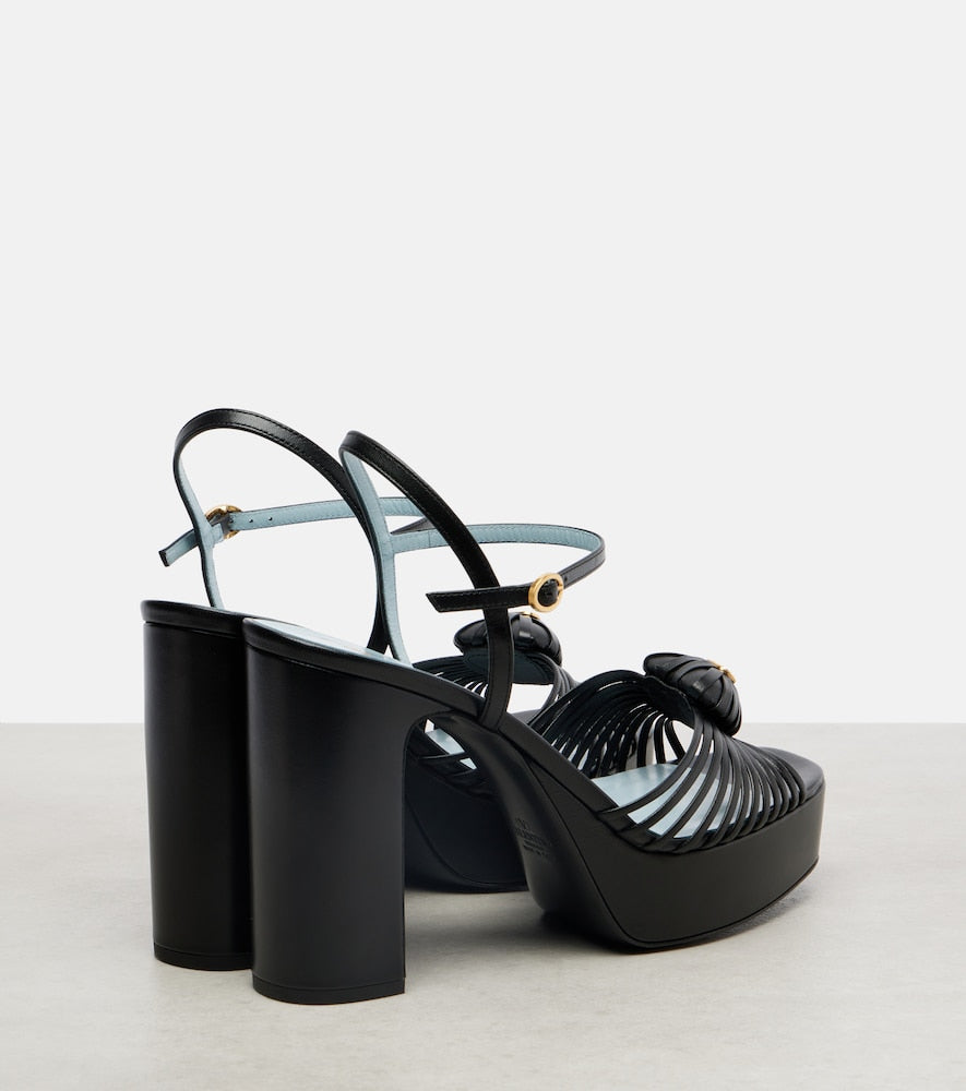 Valentino Garavani Royal VLogo 115 leather platform sandals