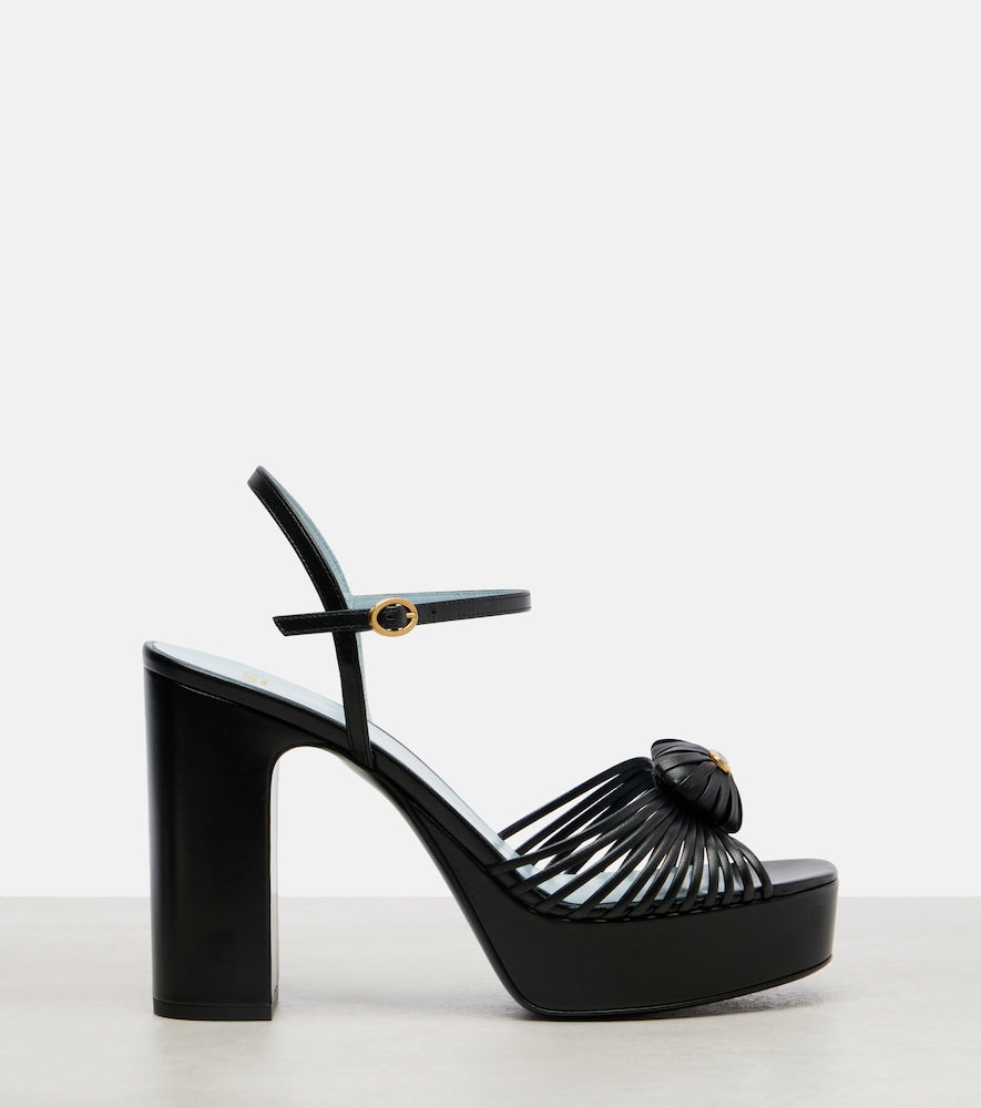 Valentino Garavani Royal VLogo 115 leather platform sandals