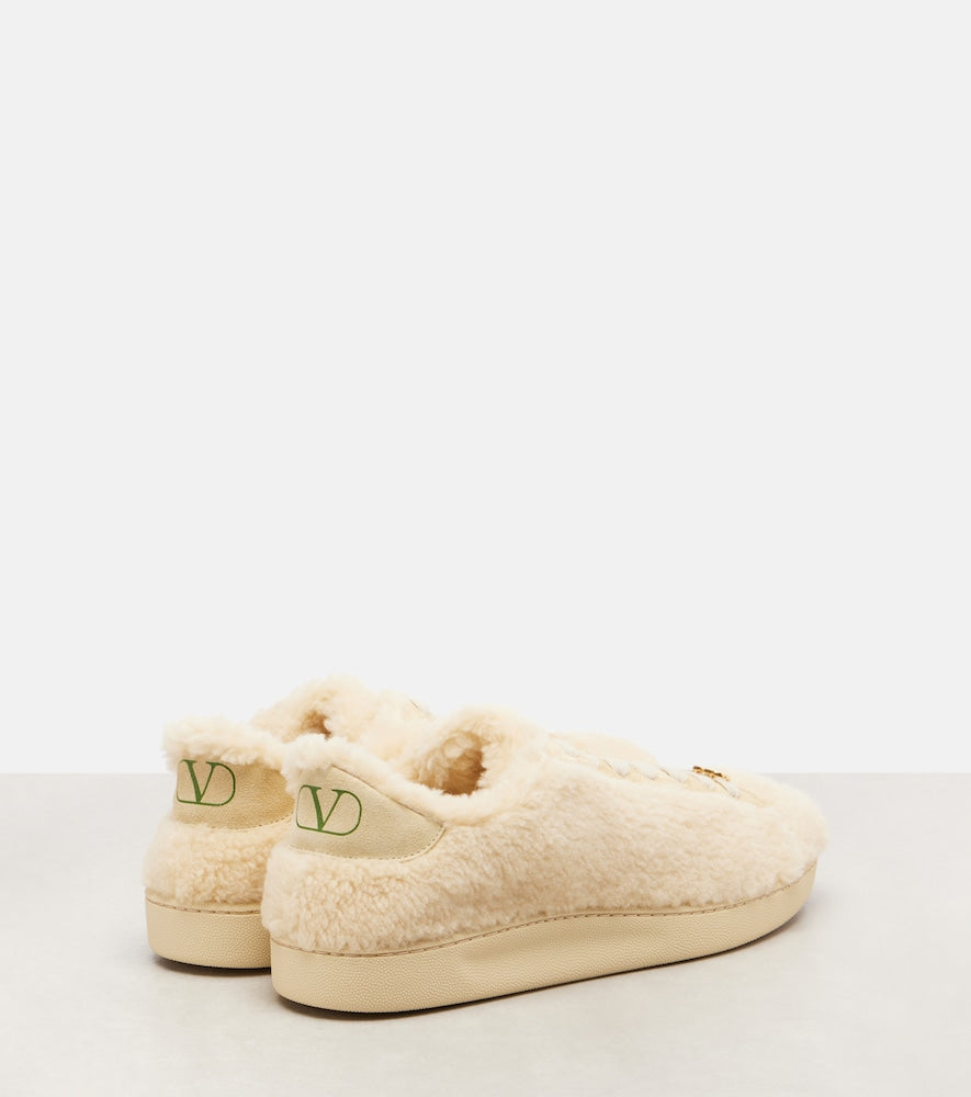 Valentino Garavani Royco VLogo suede-trimmed sneakers