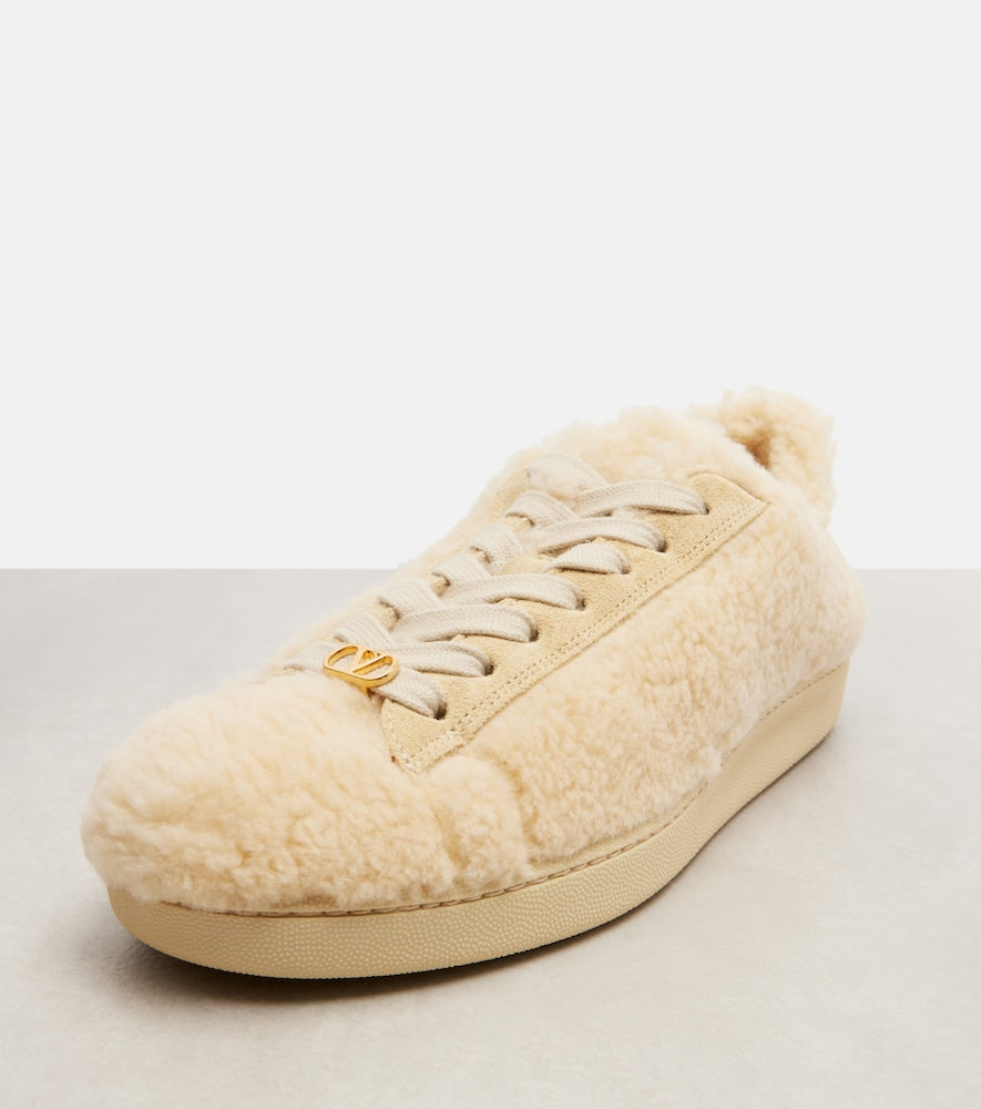Valentino Garavani Royco VLogo suede-trimmed sneakers