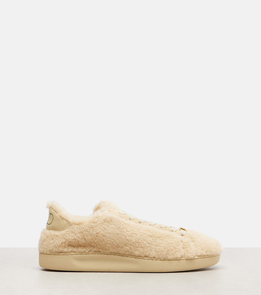 Valentino Garavani Royco VLogo suede-trimmed sneakers