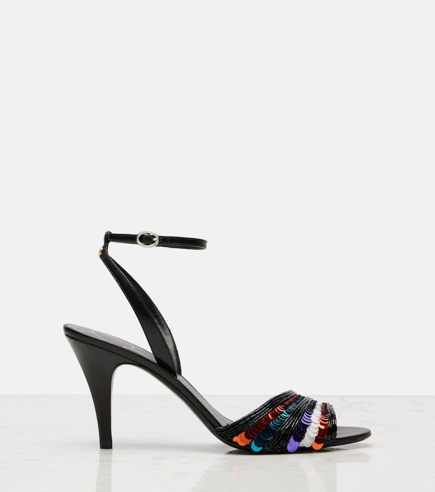 Valentino Garavani Sequined leather sandals