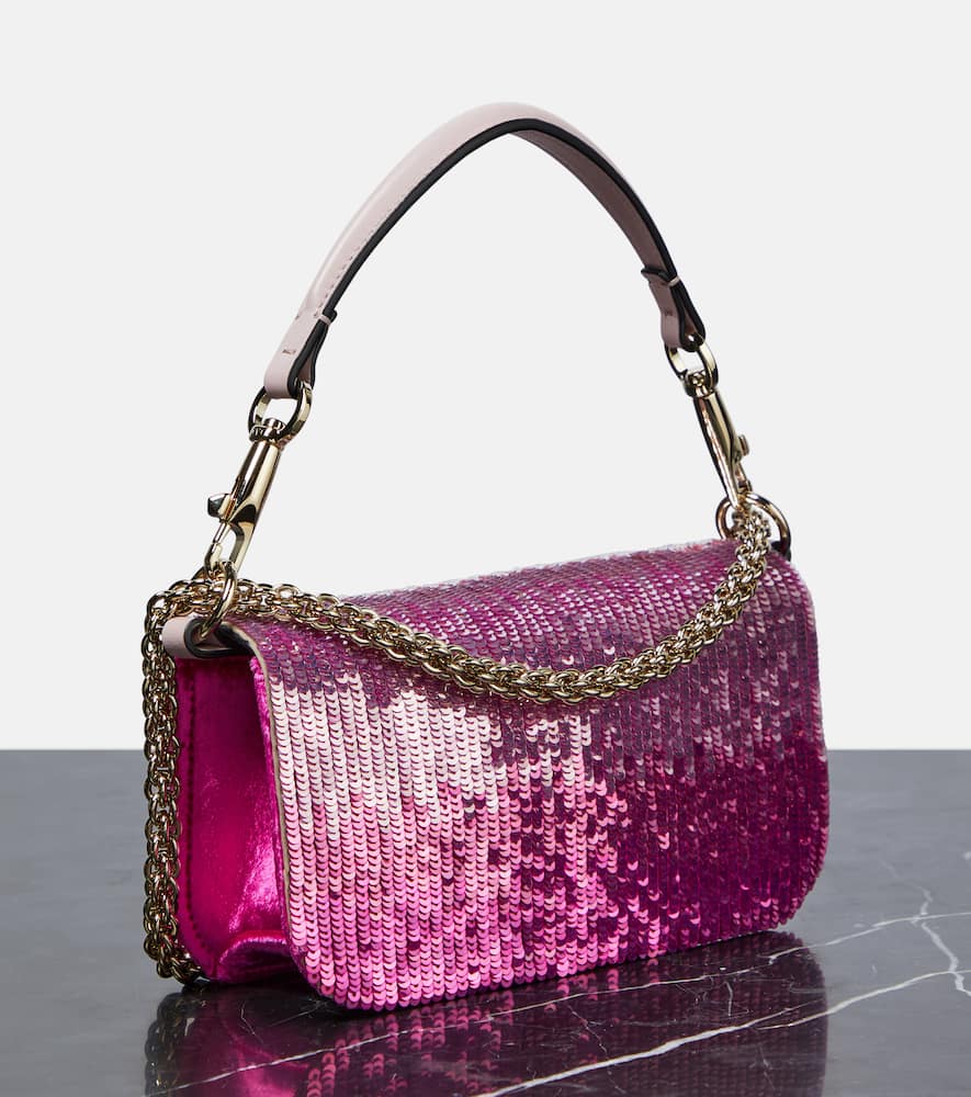Valentino Garavani Sequined silk-satin shoulder bag