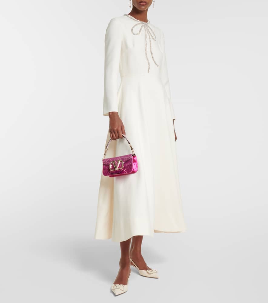 Valentino Garavani Sequined silk-satin shoulder bag