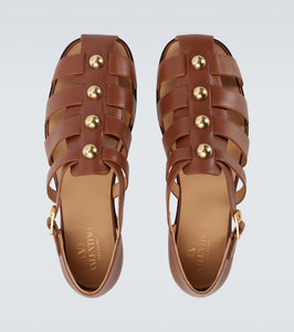 Valentino Garavani Studded leather fisherman sandals
