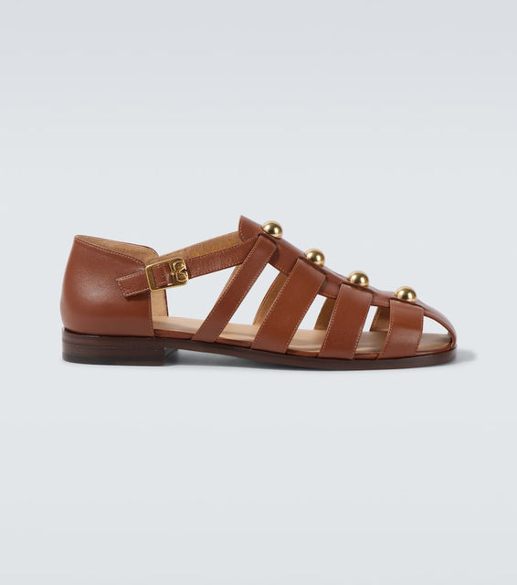 Valentino Garavani Studded leather fisherman sandals