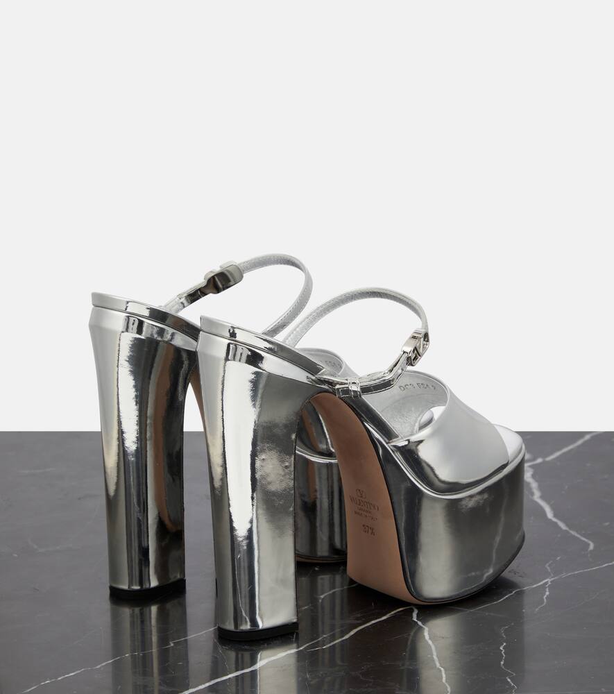 Valentino Garavani Tan-Go 155 patent leather platform mules