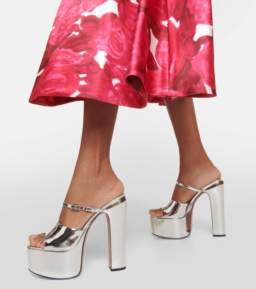 Valentino Garavani Tan-Go 155 patent leather platform mules