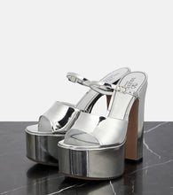 Valentino Garavani Tan-Go 155 patent leather platform mules