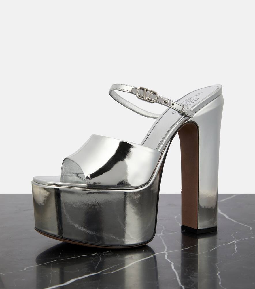 Valentino Garavani Tan-Go 155 patent leather platform mules