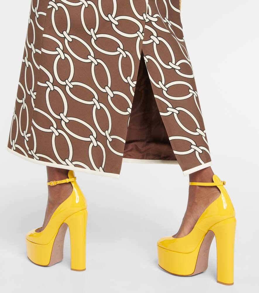 Valentino Garavani Tan-Go 155 patent leather platform pumps